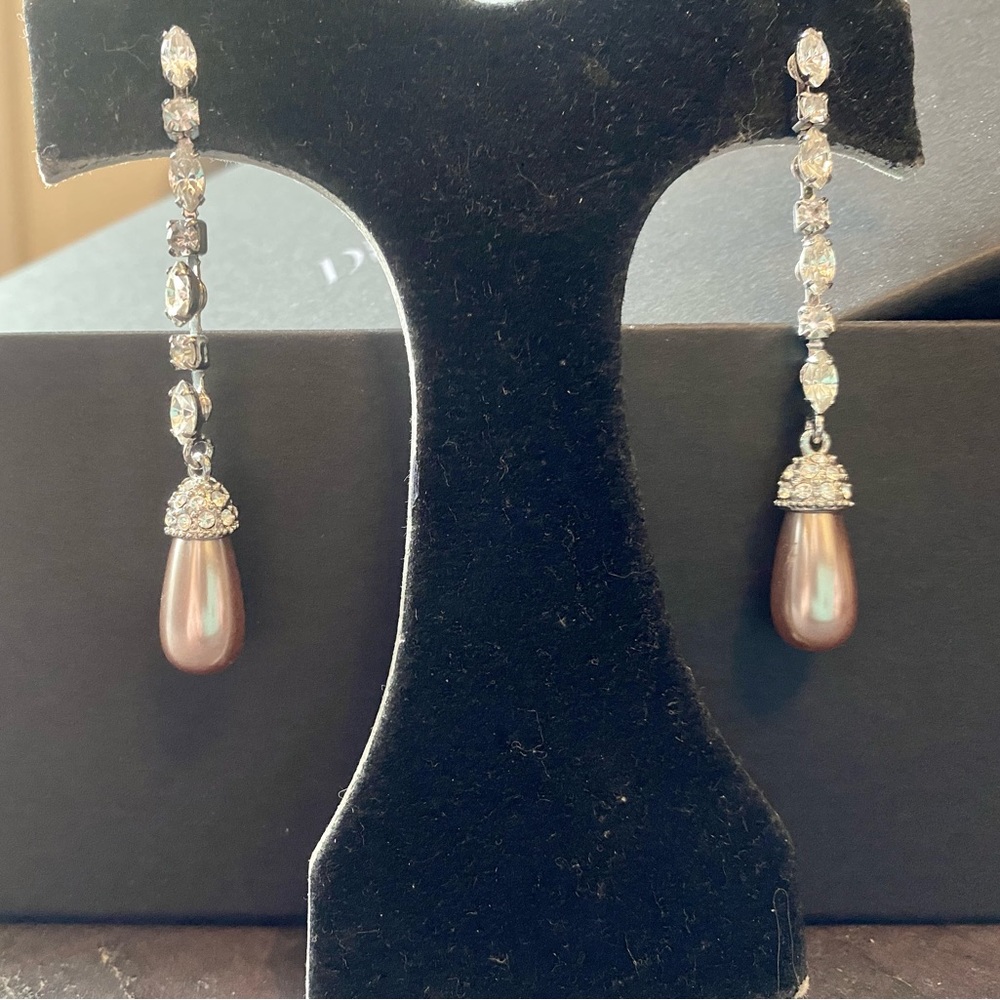 Rose Pearl Drop Earrings